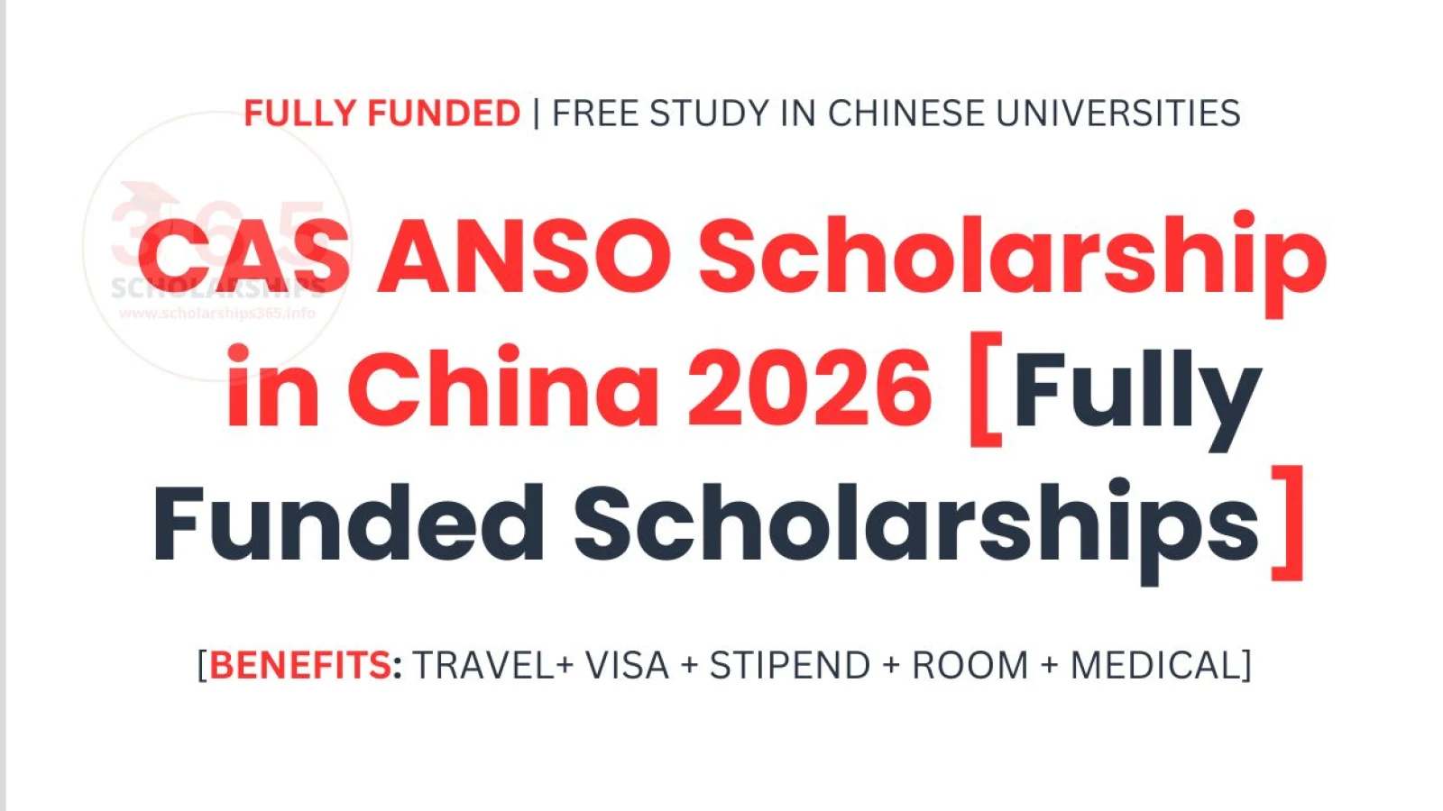 CAS ANSO Scholarship in China 2026 [Fully Funded Scholarships]