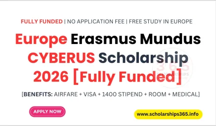 Europe Erasmus Mundus CYBERUS Scholarship 2026 [Fully Funded]