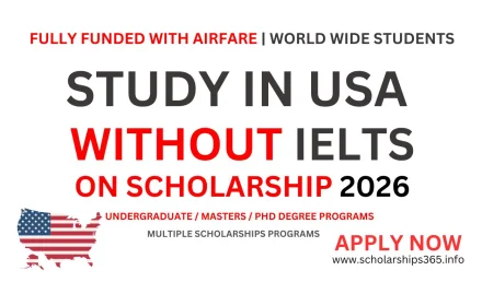 Study in USA Without IELTS on Scholarship 2026 [Fully Funded]
